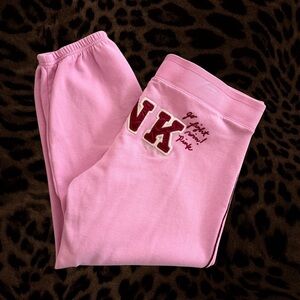 VS PINK Logo Pink Lounge Cropped Pants